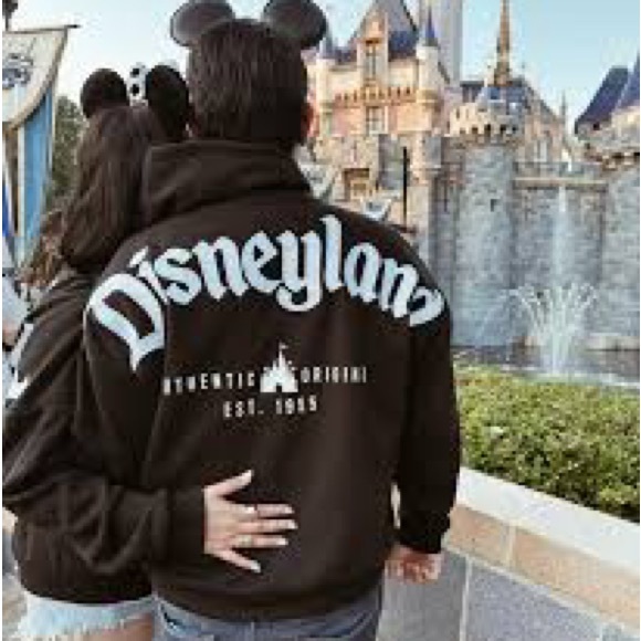 DISNEYLAND VINTAGE AUTHENTIC ORIGINAL ZIPPED BLACK HOODIE NEW WITHTAGS - Picture 6 of 6